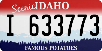 ID license plate I633773
