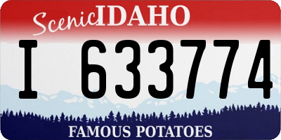 ID license plate I633774