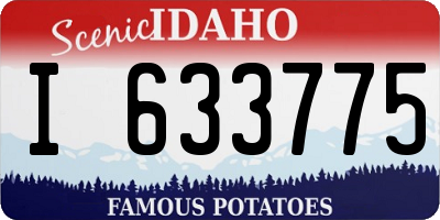 ID license plate I633775