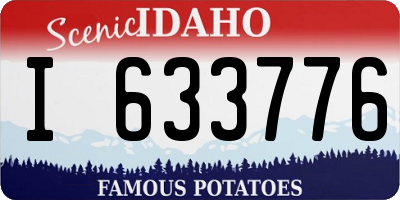 ID license plate I633776