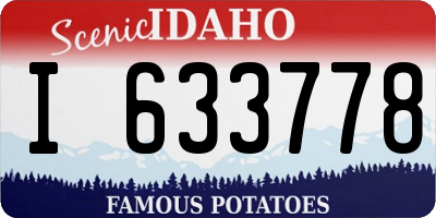 ID license plate I633778