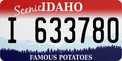 ID license plate I633780