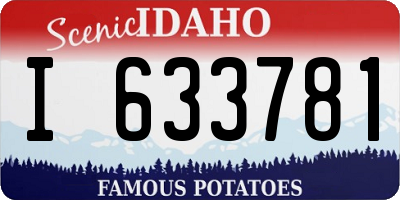 ID license plate I633781