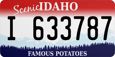 ID license plate I633787