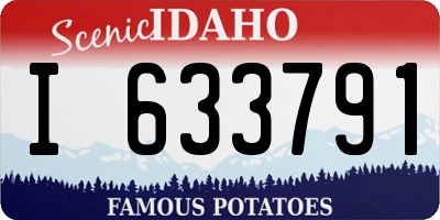 ID license plate I633791