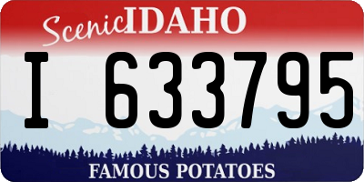 ID license plate I633795