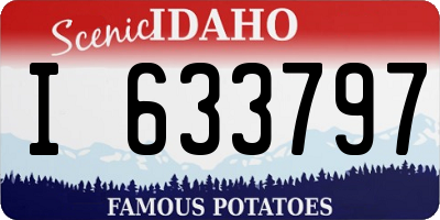 ID license plate I633797