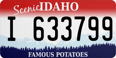 ID license plate I633799