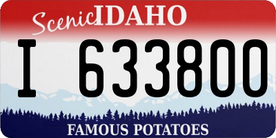 ID license plate I633800