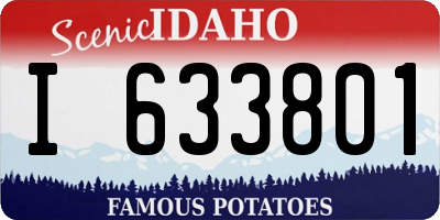 ID license plate I633801