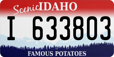 ID license plate I633803