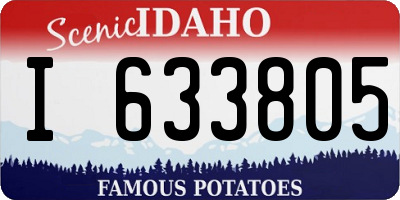 ID license plate I633805