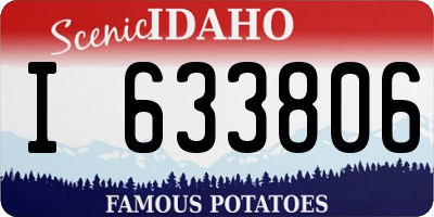 ID license plate I633806