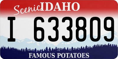 ID license plate I633809