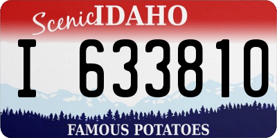 ID license plate I633810