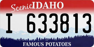 ID license plate I633813