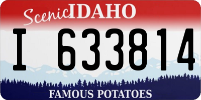 ID license plate I633814