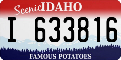 ID license plate I633816