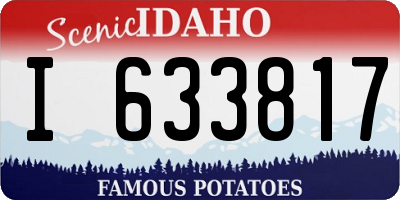 ID license plate I633817