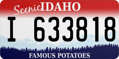 ID license plate I633818