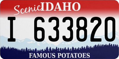 ID license plate I633820