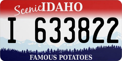 ID license plate I633822