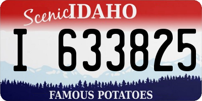ID license plate I633825