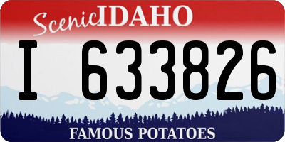 ID license plate I633826