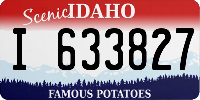 ID license plate I633827