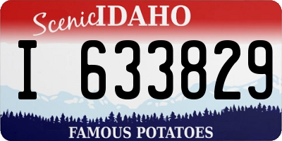 ID license plate I633829
