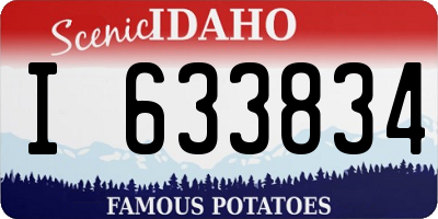 ID license plate I633834