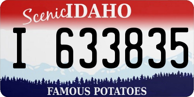 ID license plate I633835
