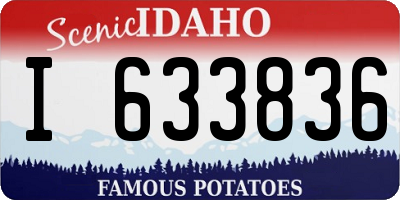 ID license plate I633836