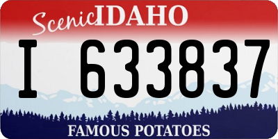 ID license plate I633837