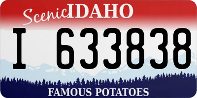 ID license plate I633838