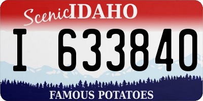 ID license plate I633840
