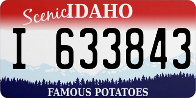 ID license plate I633843