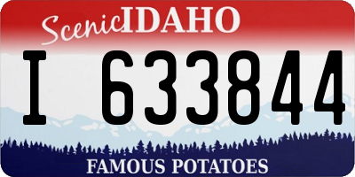 ID license plate I633844
