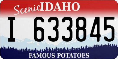 ID license plate I633845