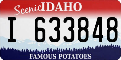 ID license plate I633848