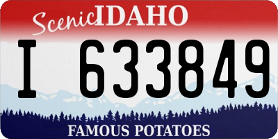 ID license plate I633849