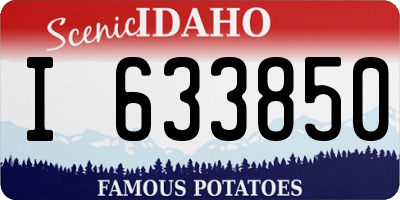 ID license plate I633850