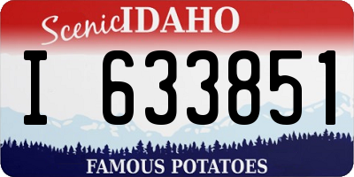ID license plate I633851