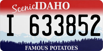 ID license plate I633852