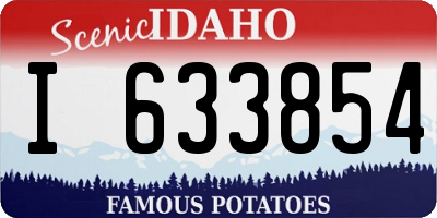 ID license plate I633854
