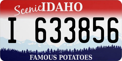 ID license plate I633856