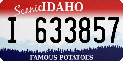 ID license plate I633857