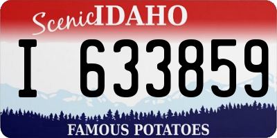 ID license plate I633859