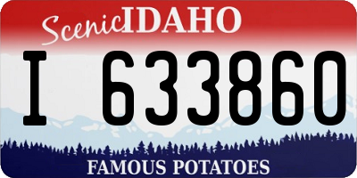 ID license plate I633860