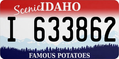 ID license plate I633862